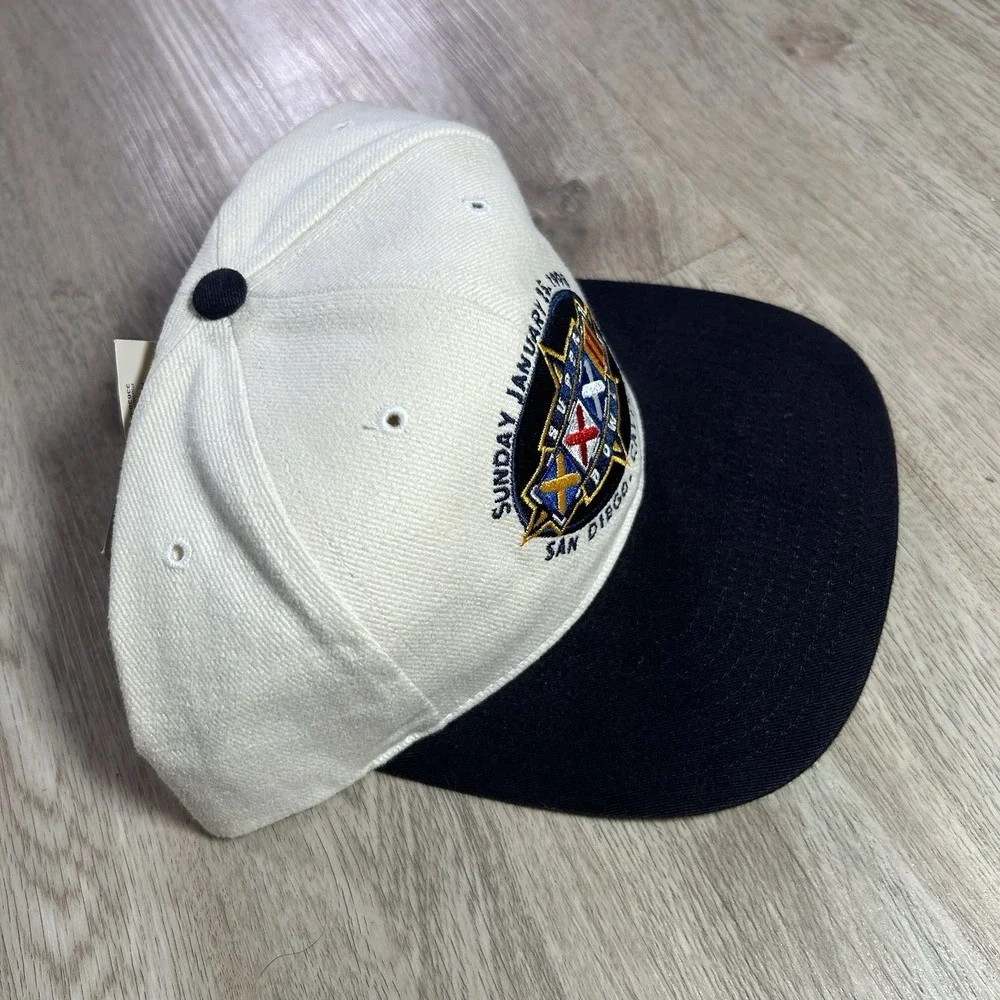 VTG 1998 Super‎ Bowl XXXII Strapback Hat NWT NFL San Diego Twins Beige Cap